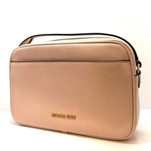 Michael Kors Jet Set Small Leather Camera Crossbody Bag Powder Blush
